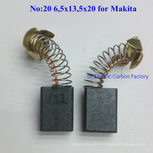 Power Tools Accessories Carbon Brushes/ Terminals for Makita 6.5*13.5*20